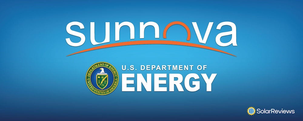 Sunnova and Department of Energy logo